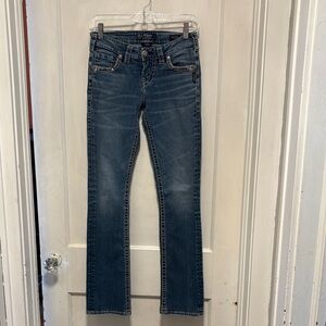 Silver AIKO Mid Slim Boot Cut Classic Blue Women's Jeans 26W x 33L